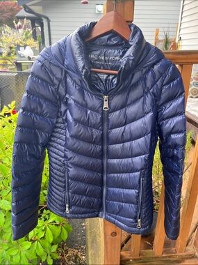 Marc New York Navy Quilted Packable Puffer Jacket (no bag) Size Small